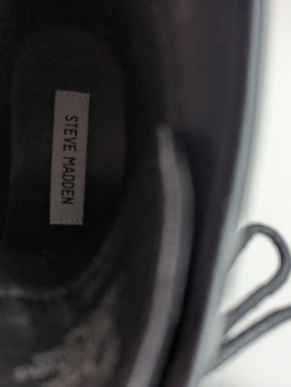 Steve Madden Bettyy Black Platform Combat Boots 8 Vegan Leather - Picture 7 of 12